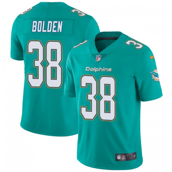 Nike Miami Dolphins #38 Brandon Bolden Aqua Green Team Color Men Stitched NFL Vapor Untouchable Limited Jersey->miami dolphins->NFL Jersey